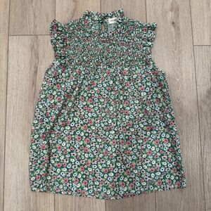 THE NINES Women's Floral Smocked Sleeveless Blouse Size S Style#18569A